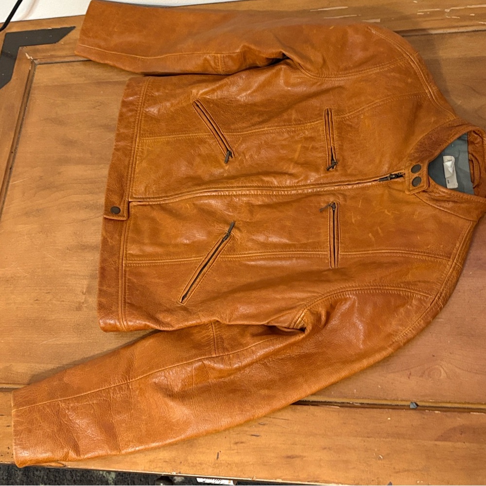 J. Crew Leather Bomber Jacket Size Small - Picture 6 of 13